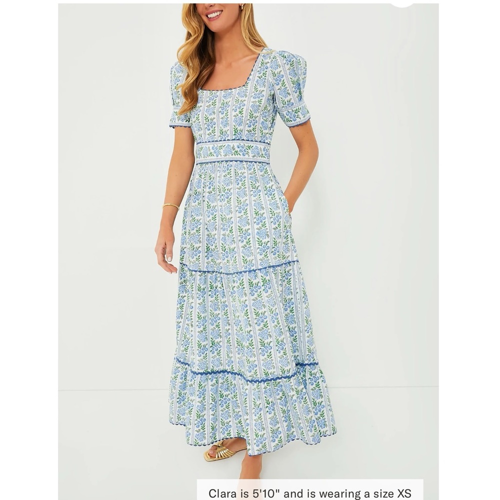 Tuckernuck Blue and White Floral Dress